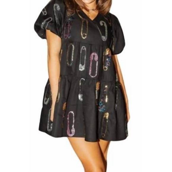 QUEEN OF SPARKLES Dresses New Queen Of Sparkles Sequin Safety Pin